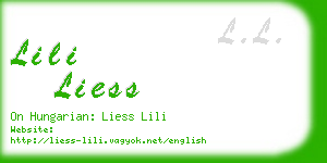 lili liess business card